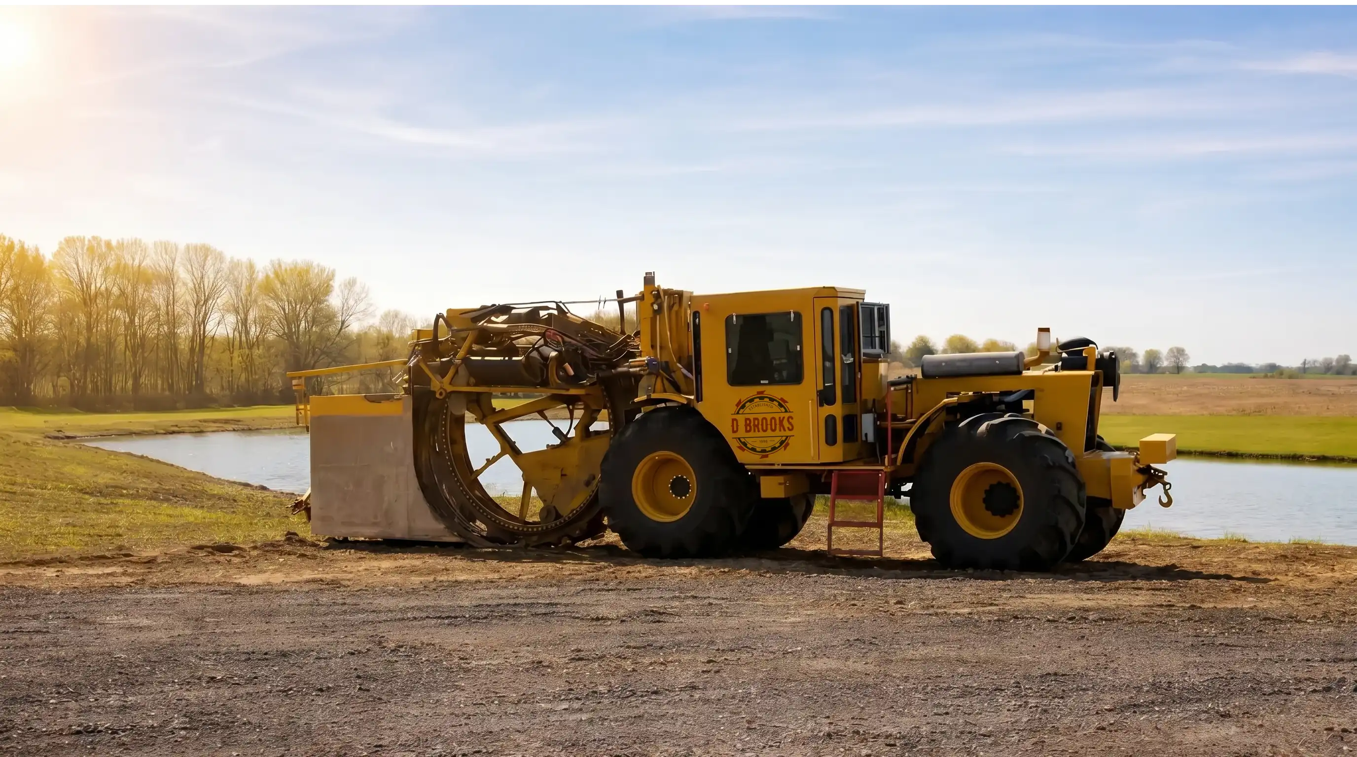Excavation equipment working on site